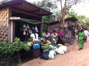 ヤンゴン近郊の村